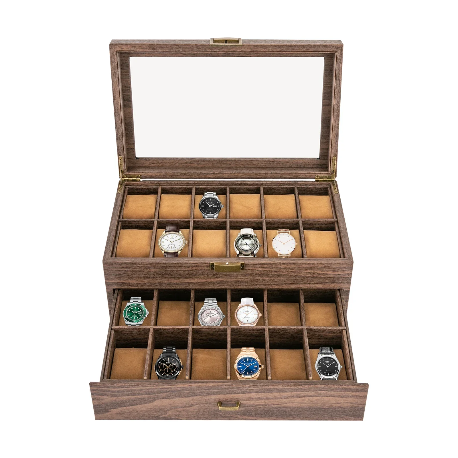 Luxury Watch Tier - Elegante Espositore per Orologi in Legno