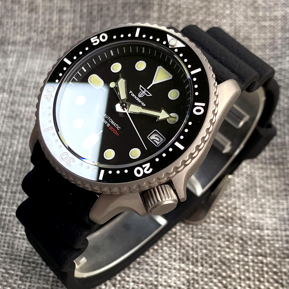 Titanium Sport Watch - Titanium Diver NH35A Nero Automatico 200M