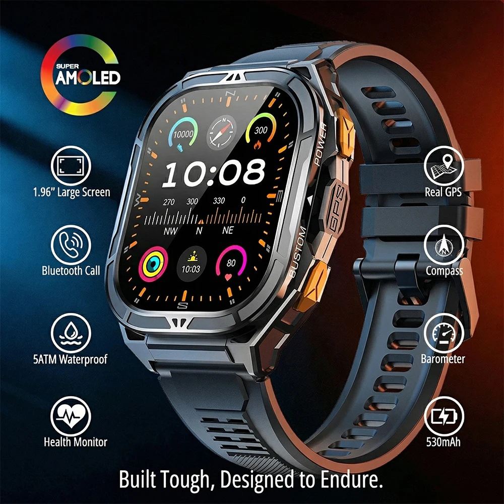 Compass Watch Luxury - Smartwatch AMOLED di Lusso con GPS