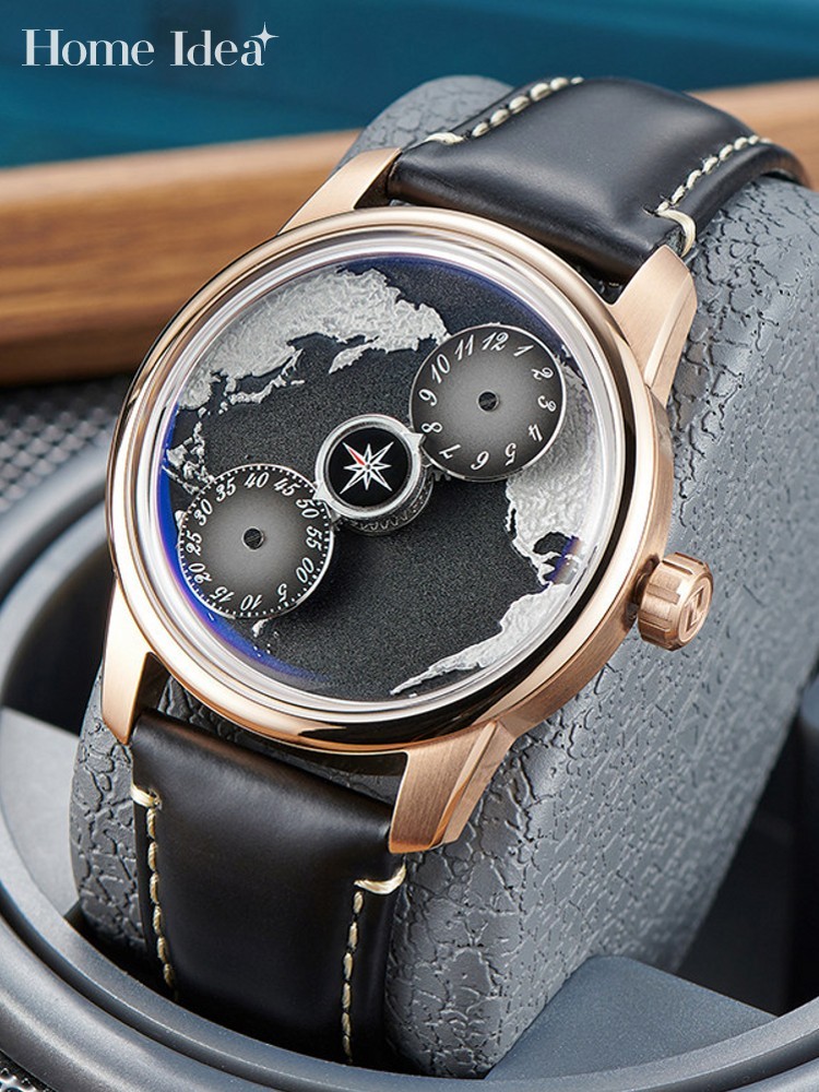 Compass Watch Luxury - Orologio da Polso Meccanico Automatico Blue