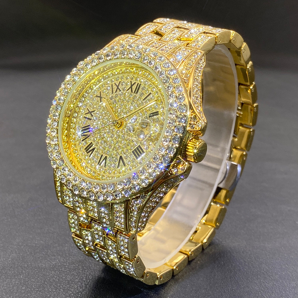 Luxury Watch Gold - Orologio da Polso Grande in Oro,