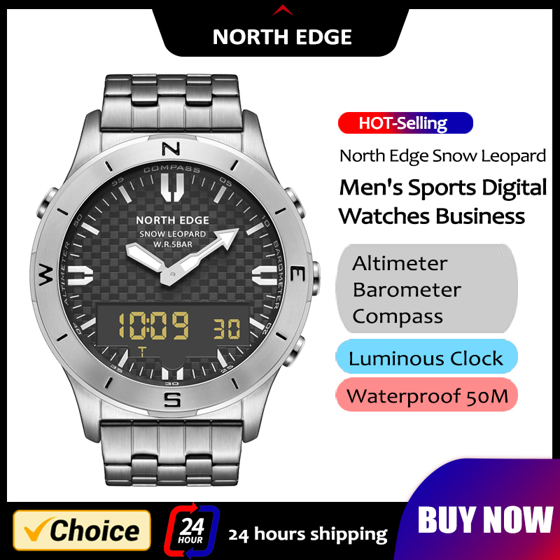 Compass Watch Luxury - NORTH EDGE Orologio sportivo digitale da
