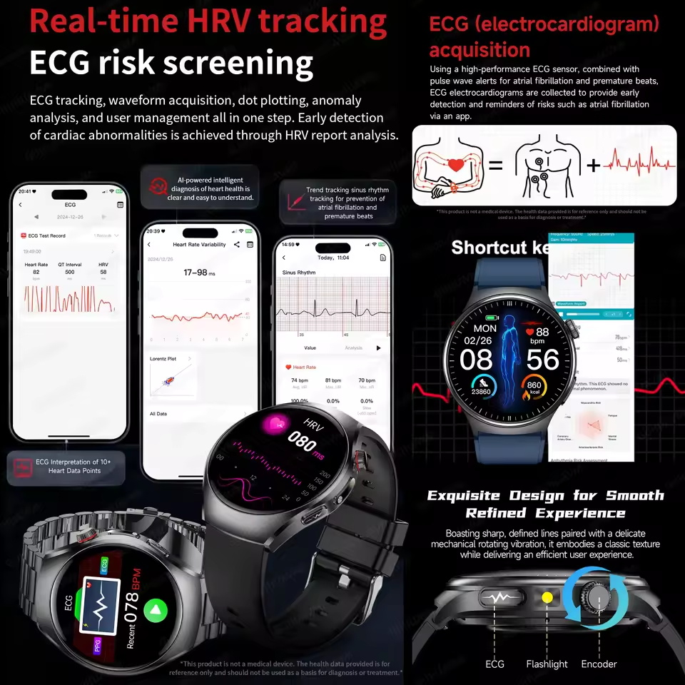 Nuovo Smartwatch ECG Preciso c - Gmt Dual Timezone Watch recensione e prezzo