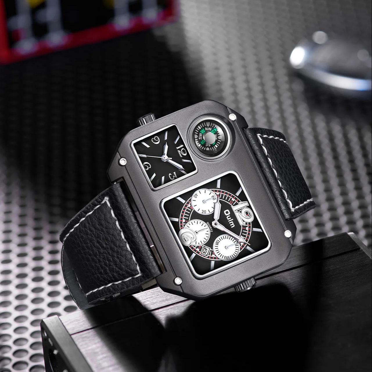 Orologio quadrato da uomo, oro - Compass Watch Luxury recensione e prezzo