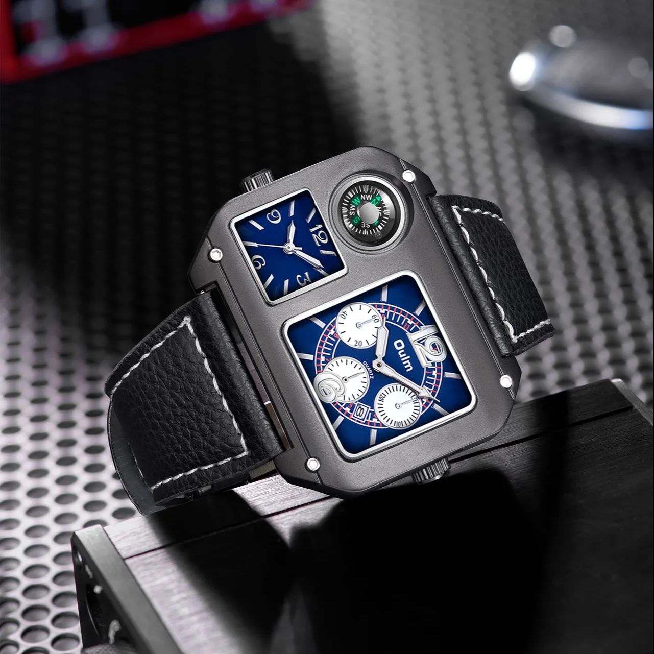 Orologio quadrato da uomo, oro - Compass Watch Luxury recensione e prezzo