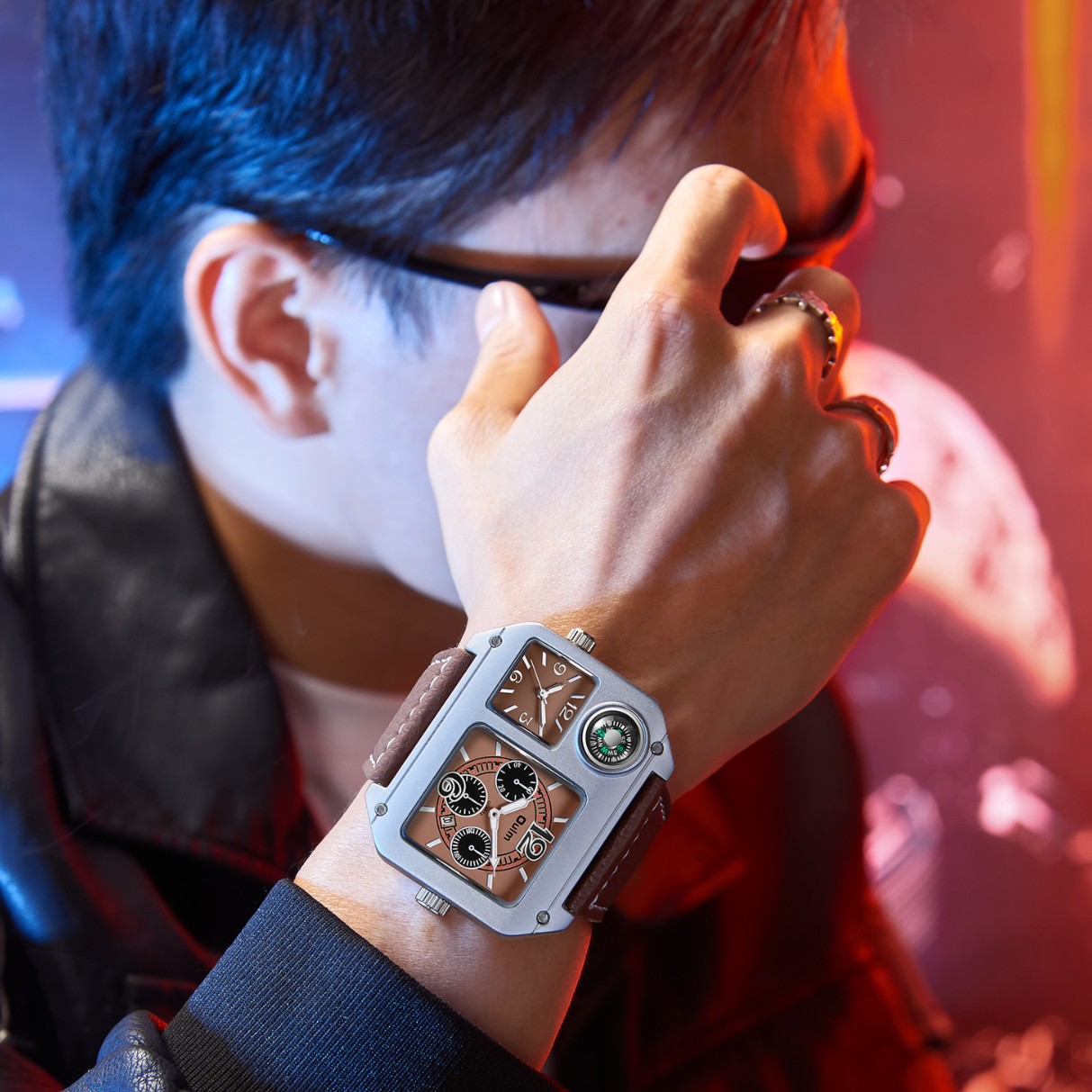 Orologio quadrato da uomo, oro - Compass Watch Luxury recensione e prezzo