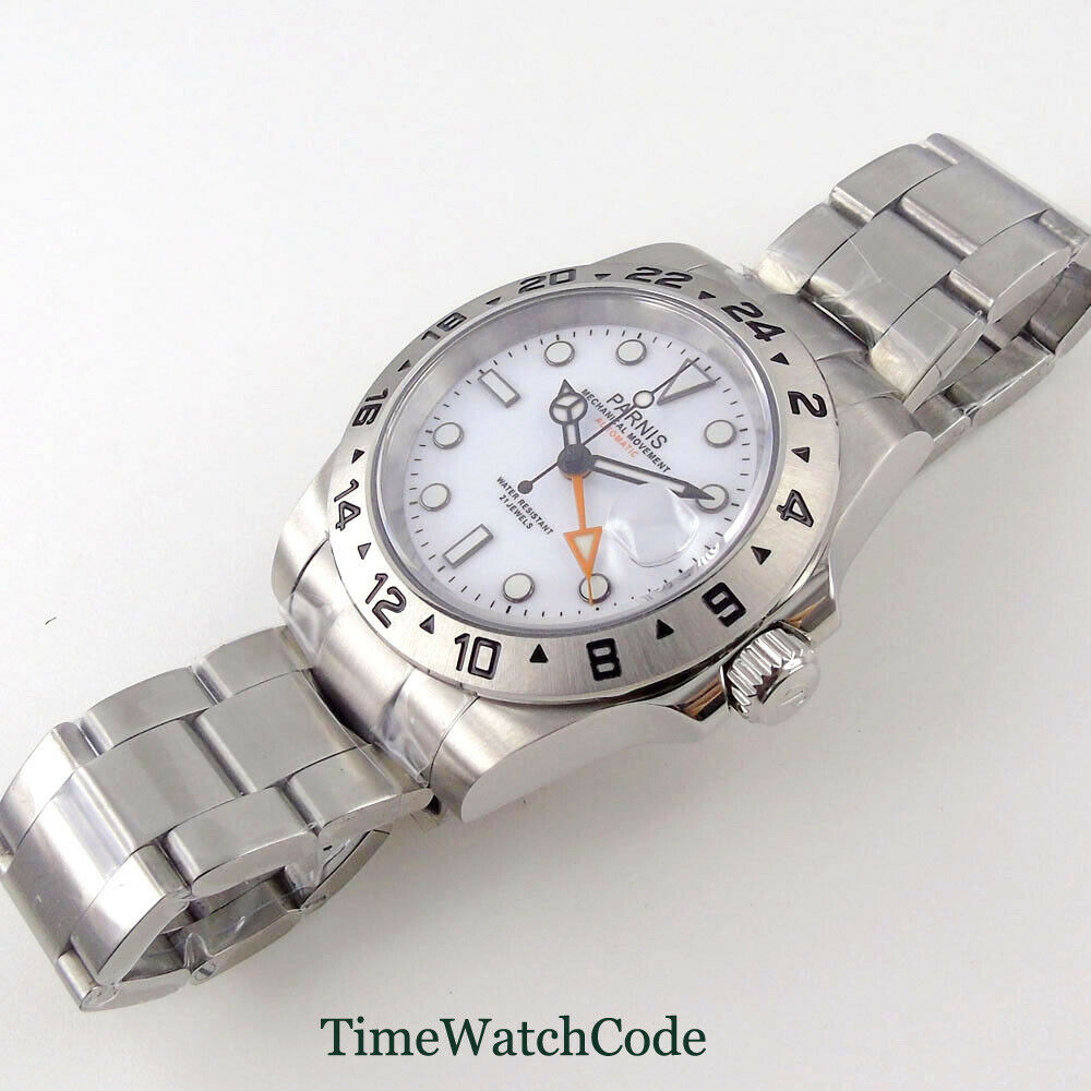 Parnis 40mm vetro zaffiro orol - Gmt Dual Timezone Watch recensione e prezzo