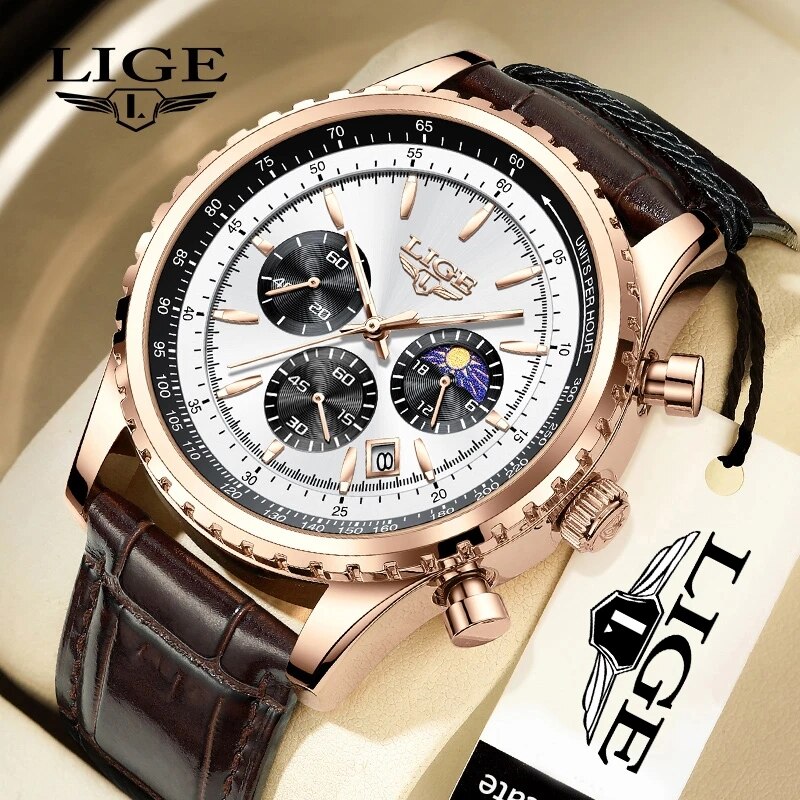 LIGE New Mens Watches Top Bran - Luxury Watch Low Price recensione e prezzo