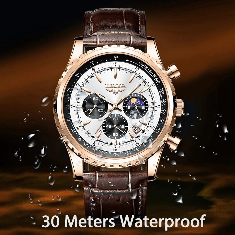LIGE New Mens Watches Top Bran - Luxury Watch Low Price recensione e prezzo