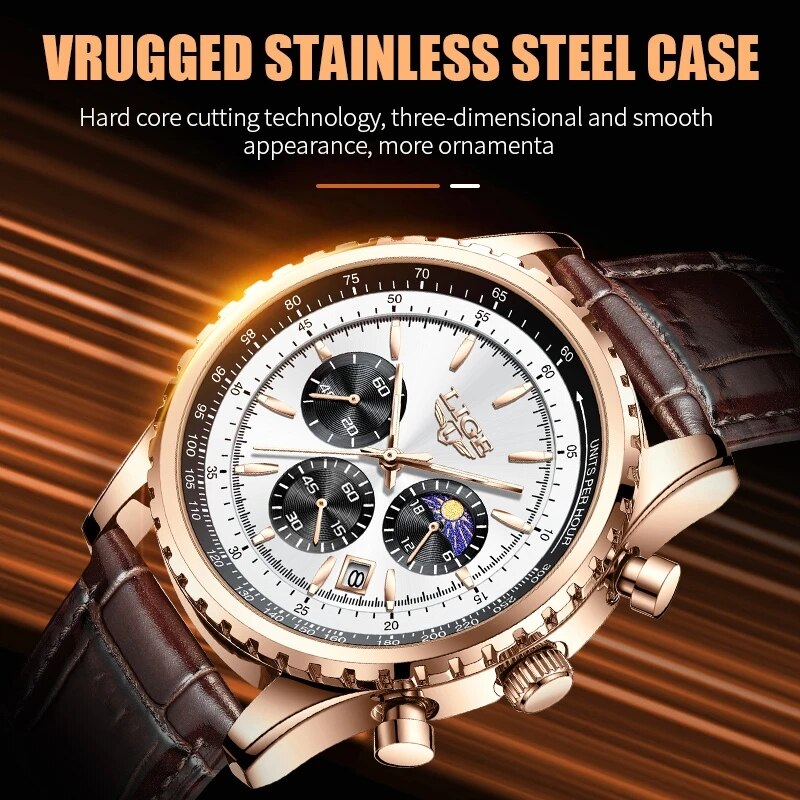 LIGE New Mens Watches Top Bran - Luxury Watch Low Price recensione e prezzo
