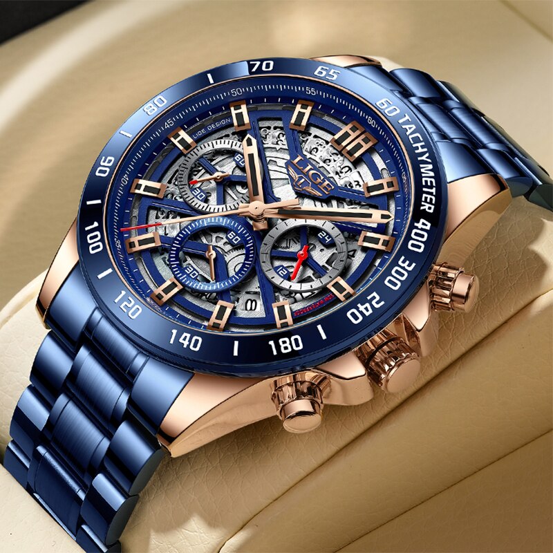 LIGE 2024 New Men Watch Top Br - Luxury Watch Low Price recensione e prezzo