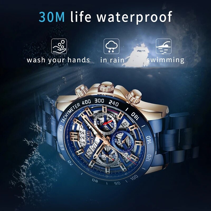 LIGE 2024 New Men Watch Top Br - Luxury Watch Low Price recensione e prezzo