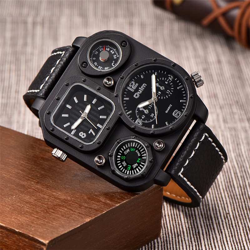 Oulm Classic Black Casual Watc - Compass Watch Luxury recensione e prezzo
