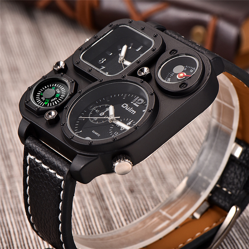 Oulm Classic Black Casual Watc - Compass Watch Luxury recensione e prezzo