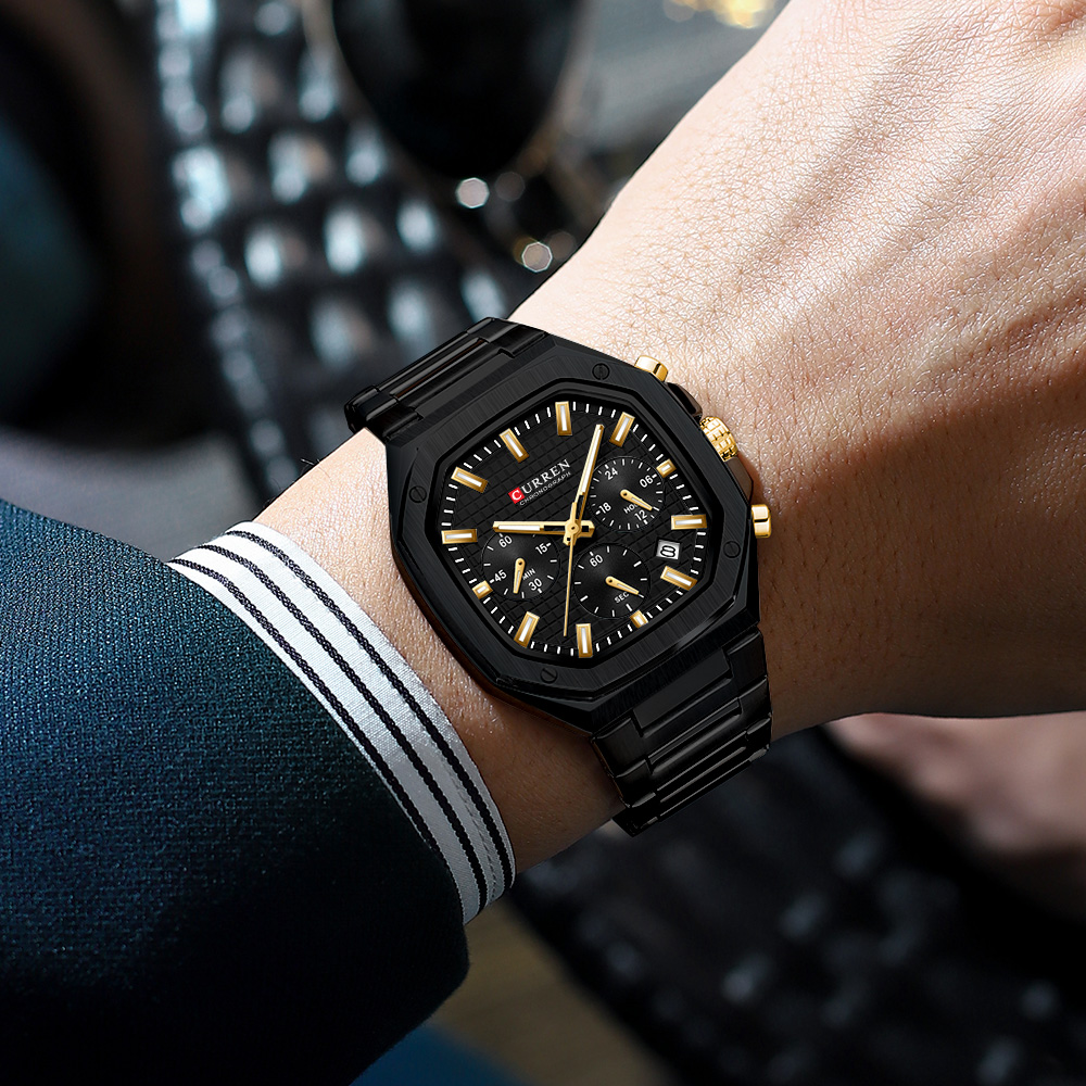 CURREN Orologio cronografo qua - Luxury Watch Gold recensione e prezzo