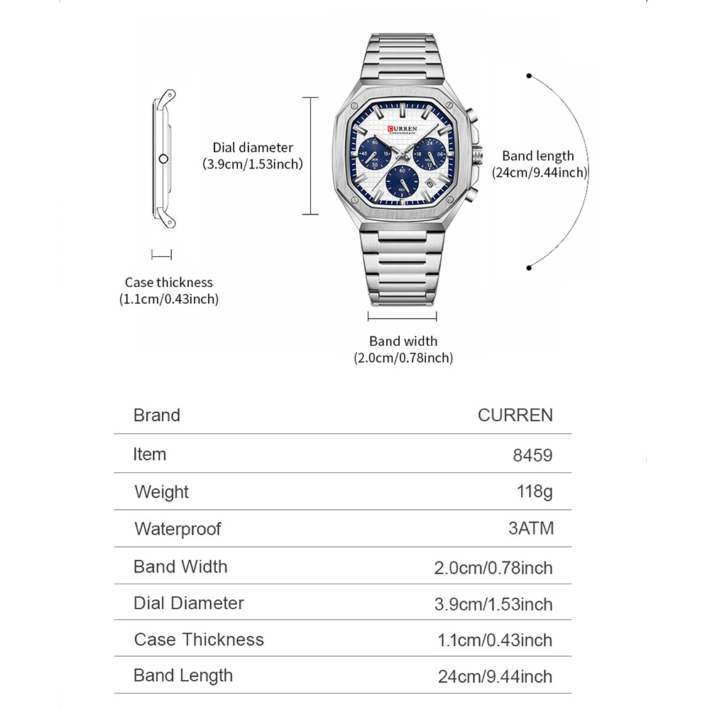 CURREN Orologio cronografo qua - Luxury Watch Gold recensione e prezzo