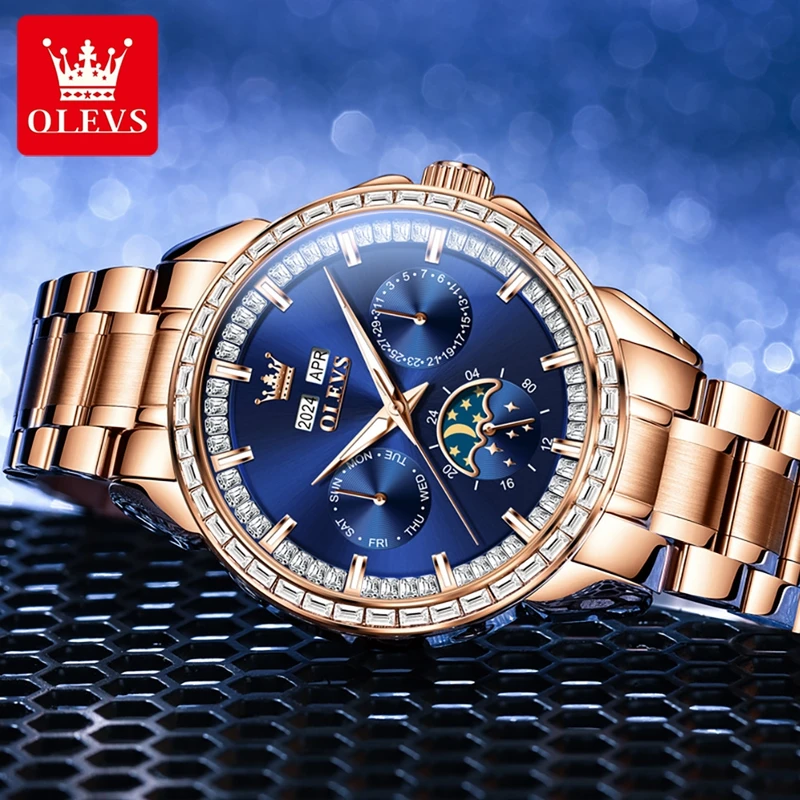 OLEVS 6695 NUOVI orologi da uo - Compass Watch Luxury recensione e prezzo