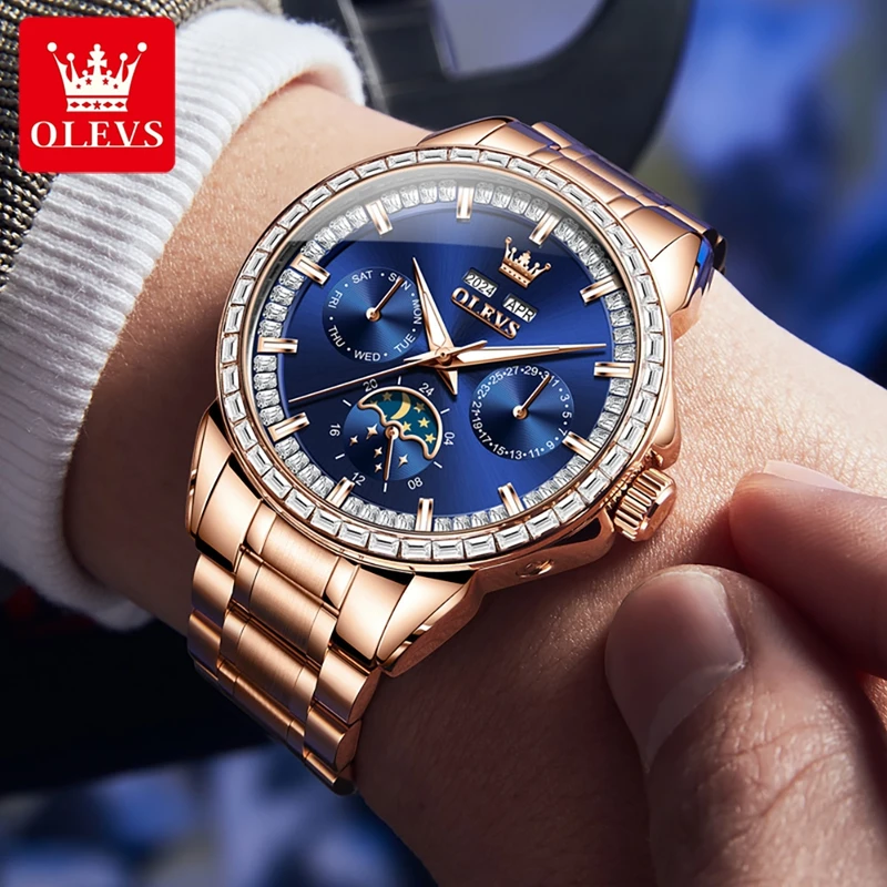OLEVS 6695 NUOVI orologi da uo - Compass Watch Luxury recensione e prezzo