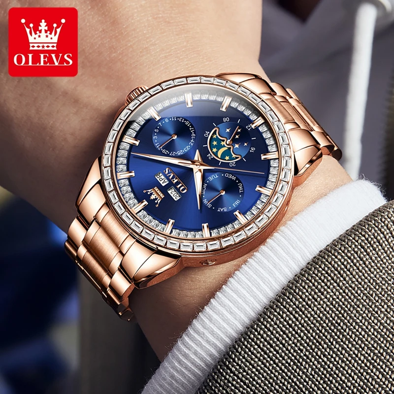 OLEVS 6695 NUOVI orologi da uo - Compass Watch Luxury recensione e prezzo